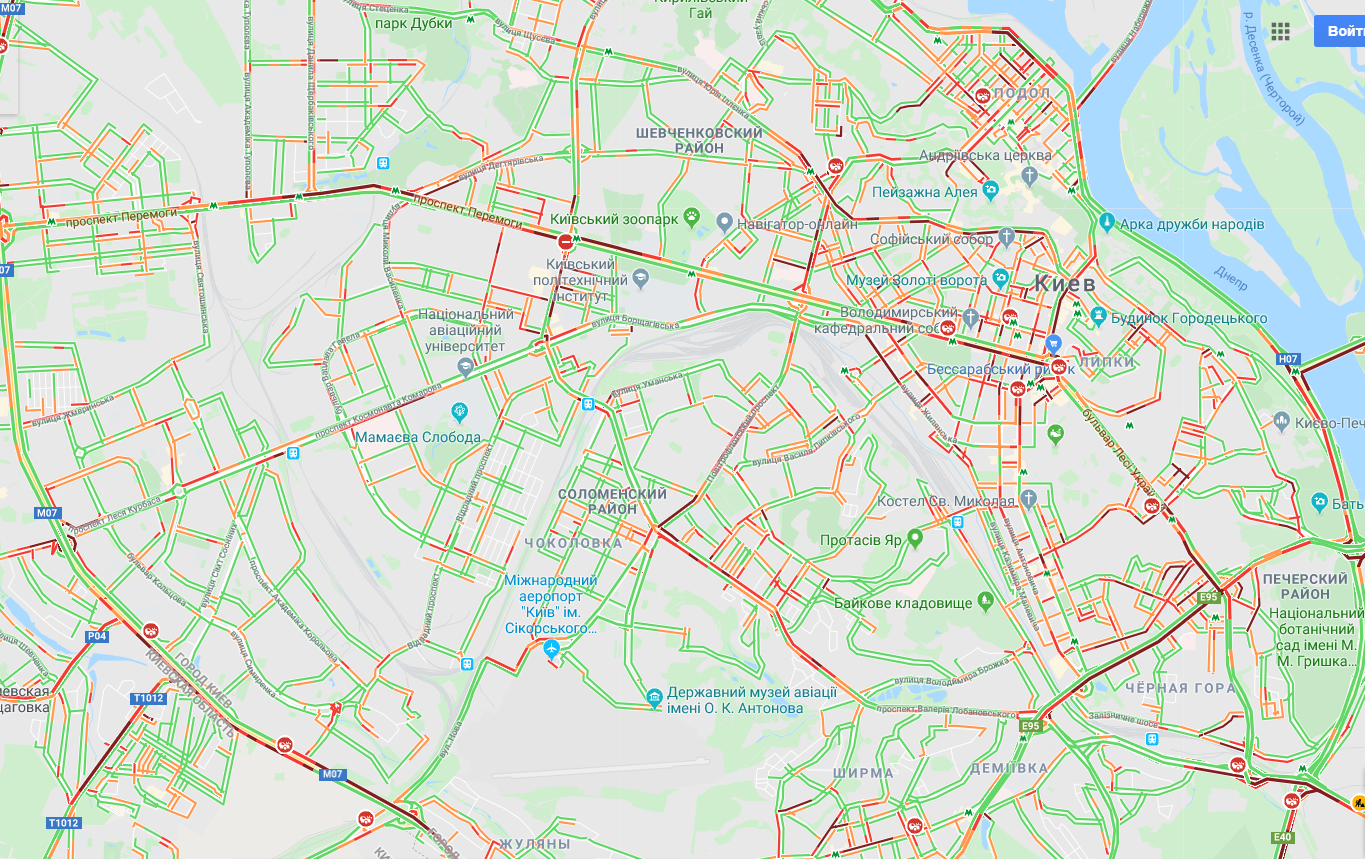 Киев сковали пробки